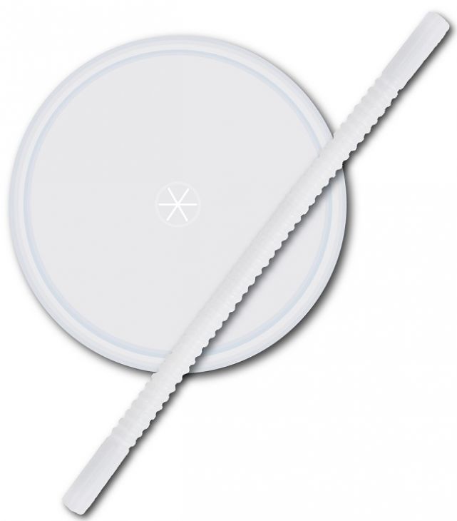 20 oz Fish Bowl Lid and Straw main image